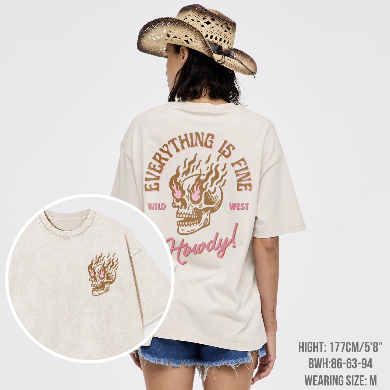 Pink Howdy Halloween Garment-dye Tees