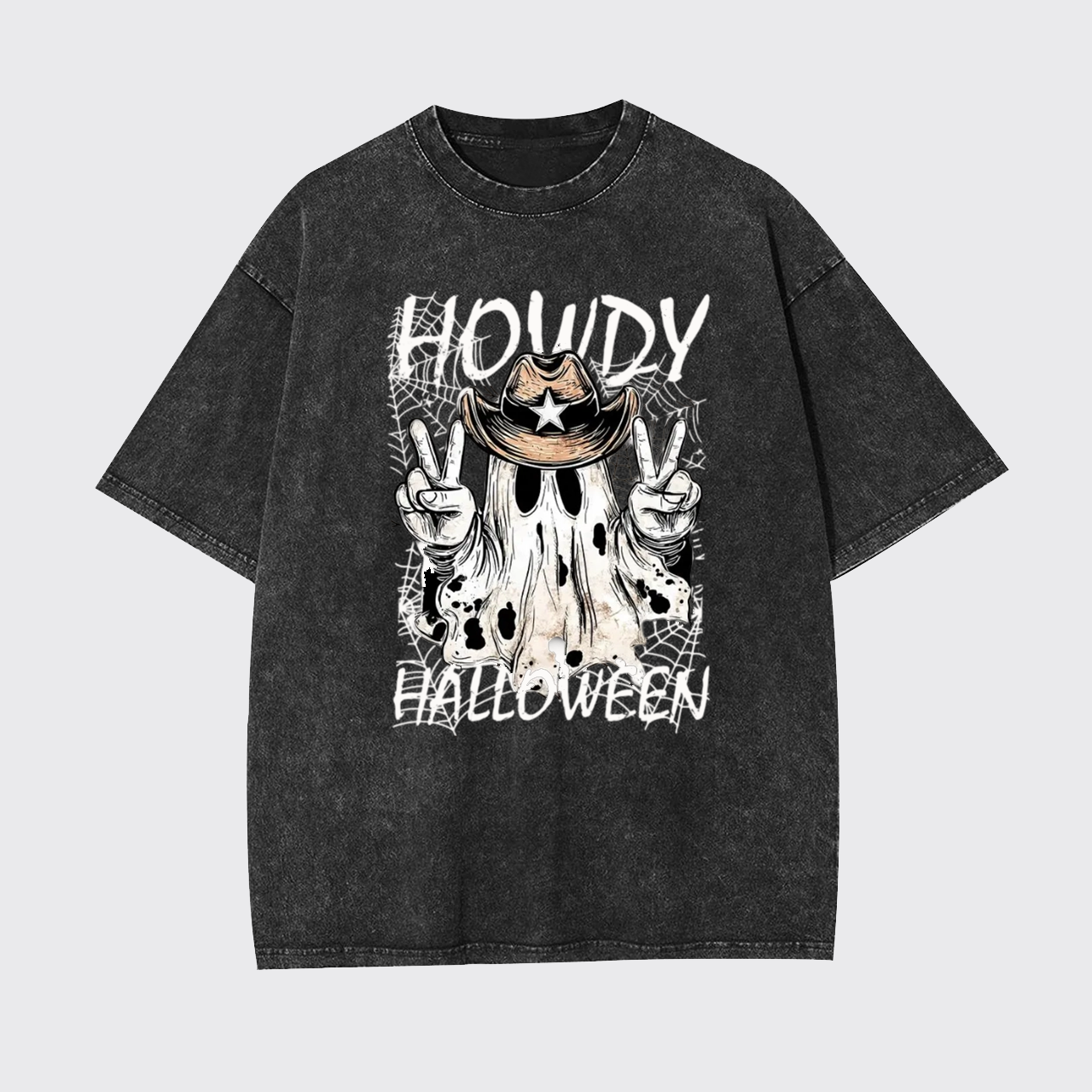 Howdy Halloween Spooky Cowboy Garment-dye Tees