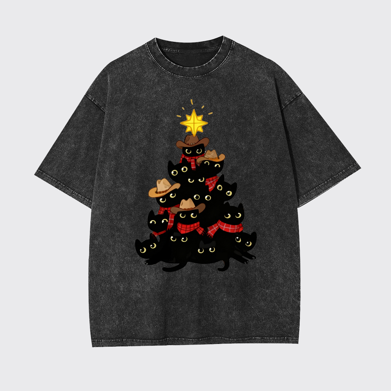 Meowy Christmas Garment-dye Tees