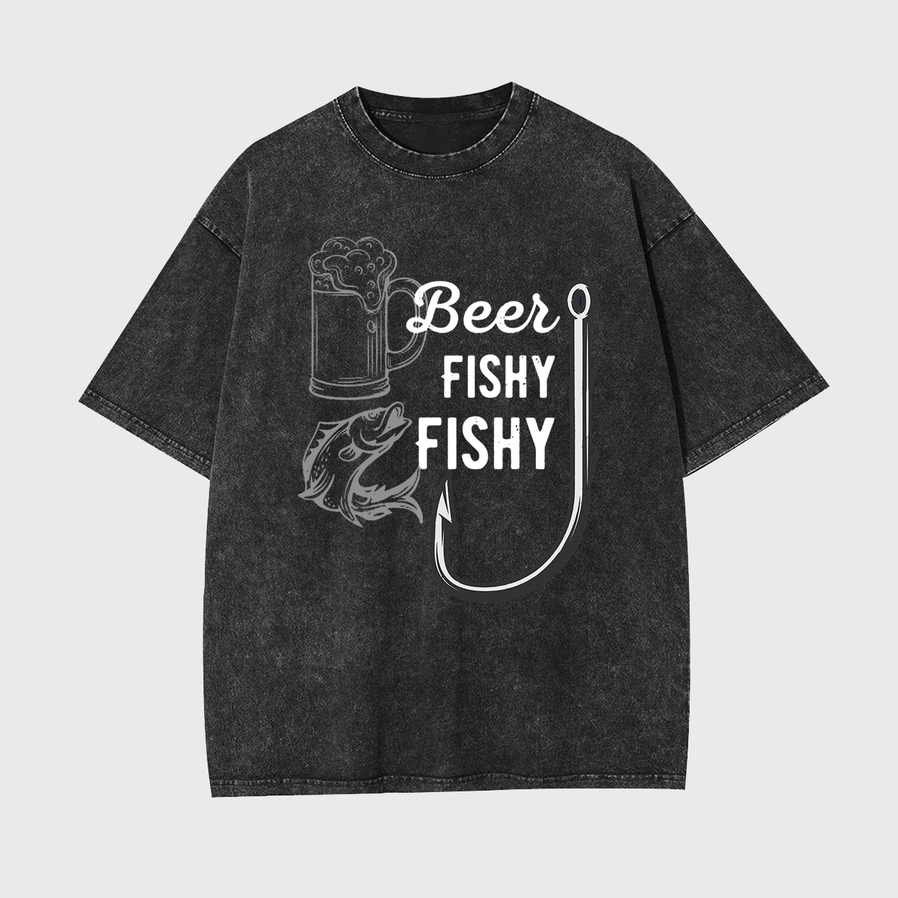Beer Fishy Fishy Funny Fishing Garment-dye Tees
