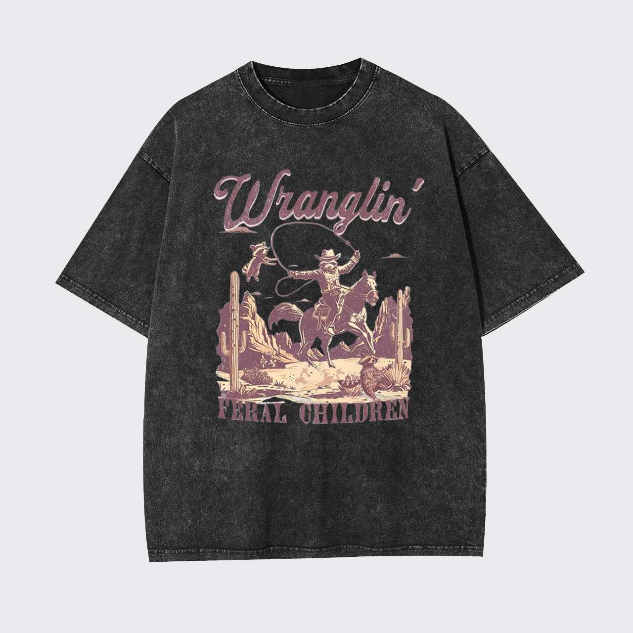 Raccoon Rodeo Western Garment-dye Tees