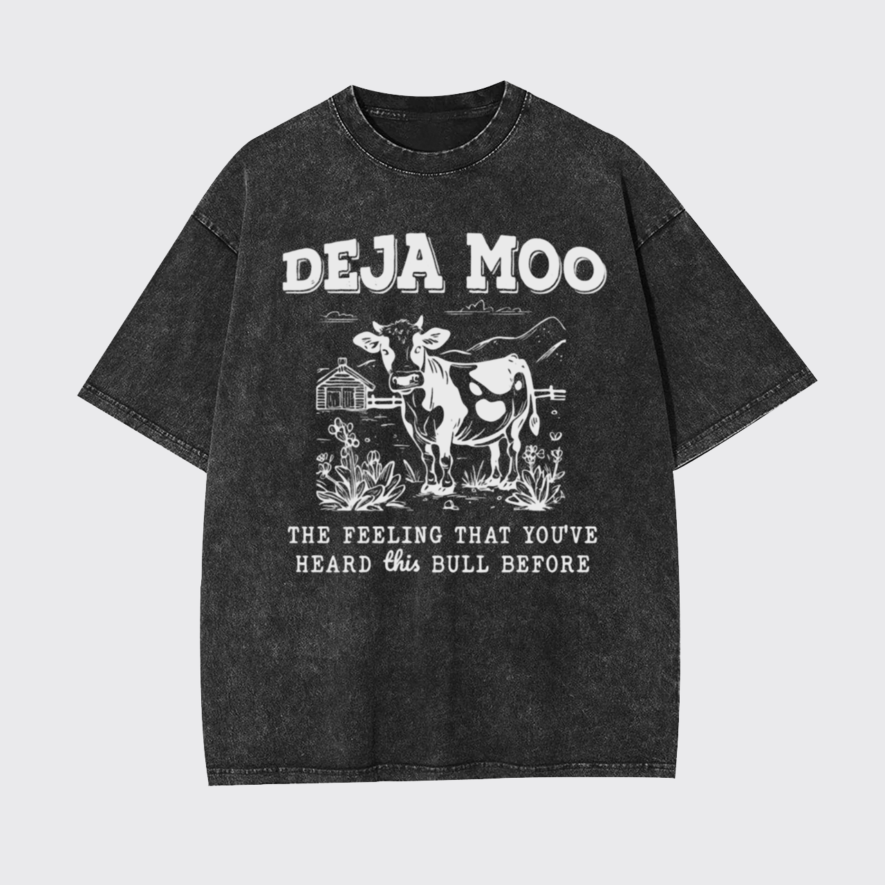 Funny Cow Deja Moo Garment-dye Tees