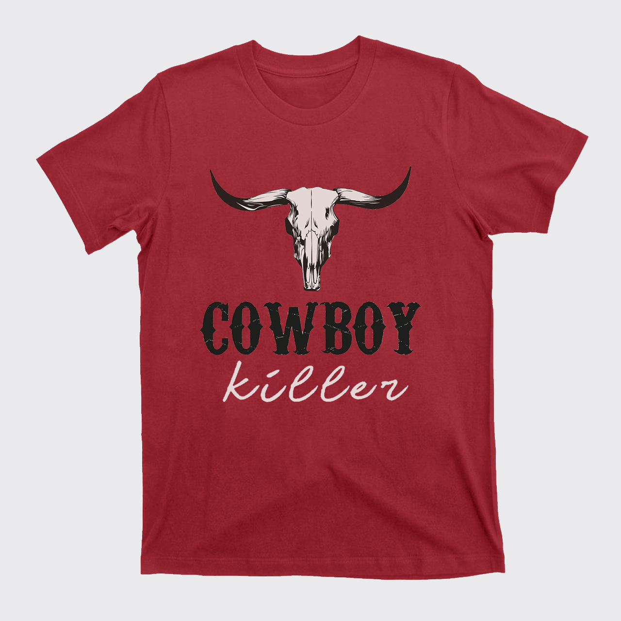 Boho Bull Skull Cowboy Killer T-Shirts