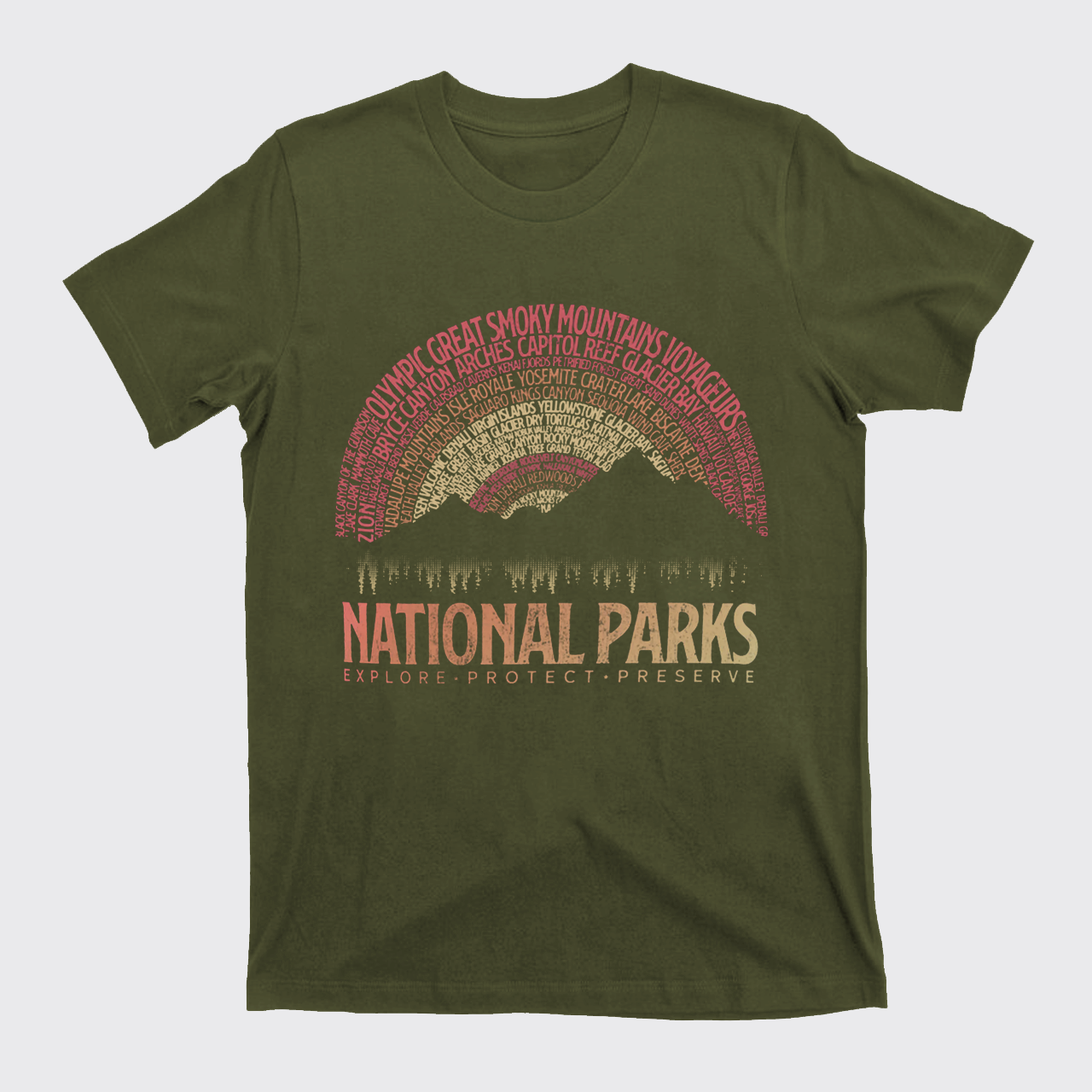 Vintage National Parks Camping T-Shirts