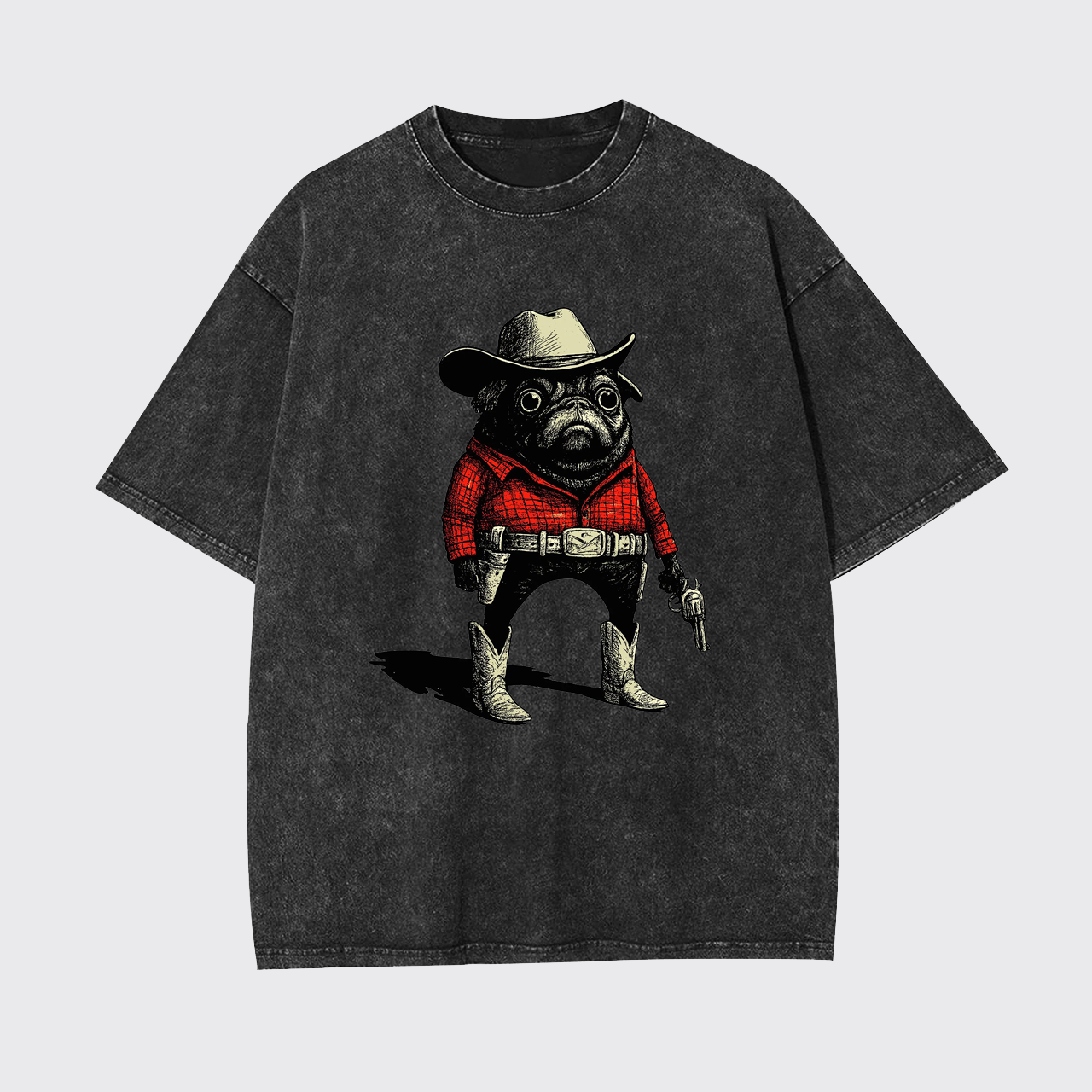 Cowboy Pug Garment-dye Tees