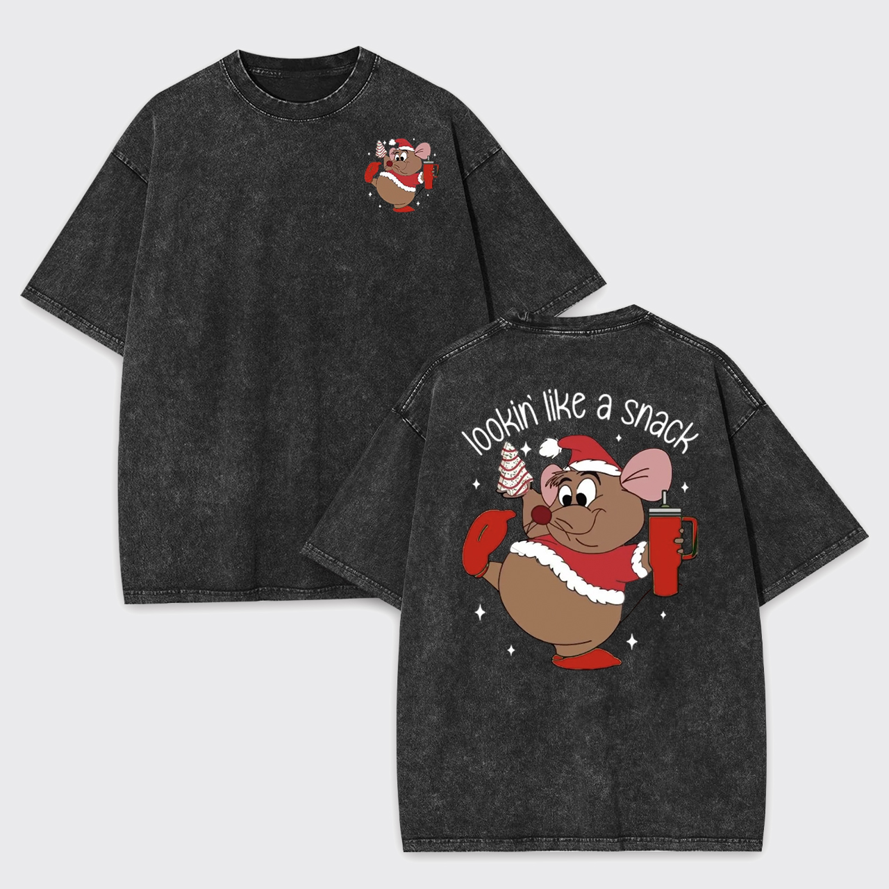 Cute Gus Looking Like A Snack Christmas Garment-dye Tees