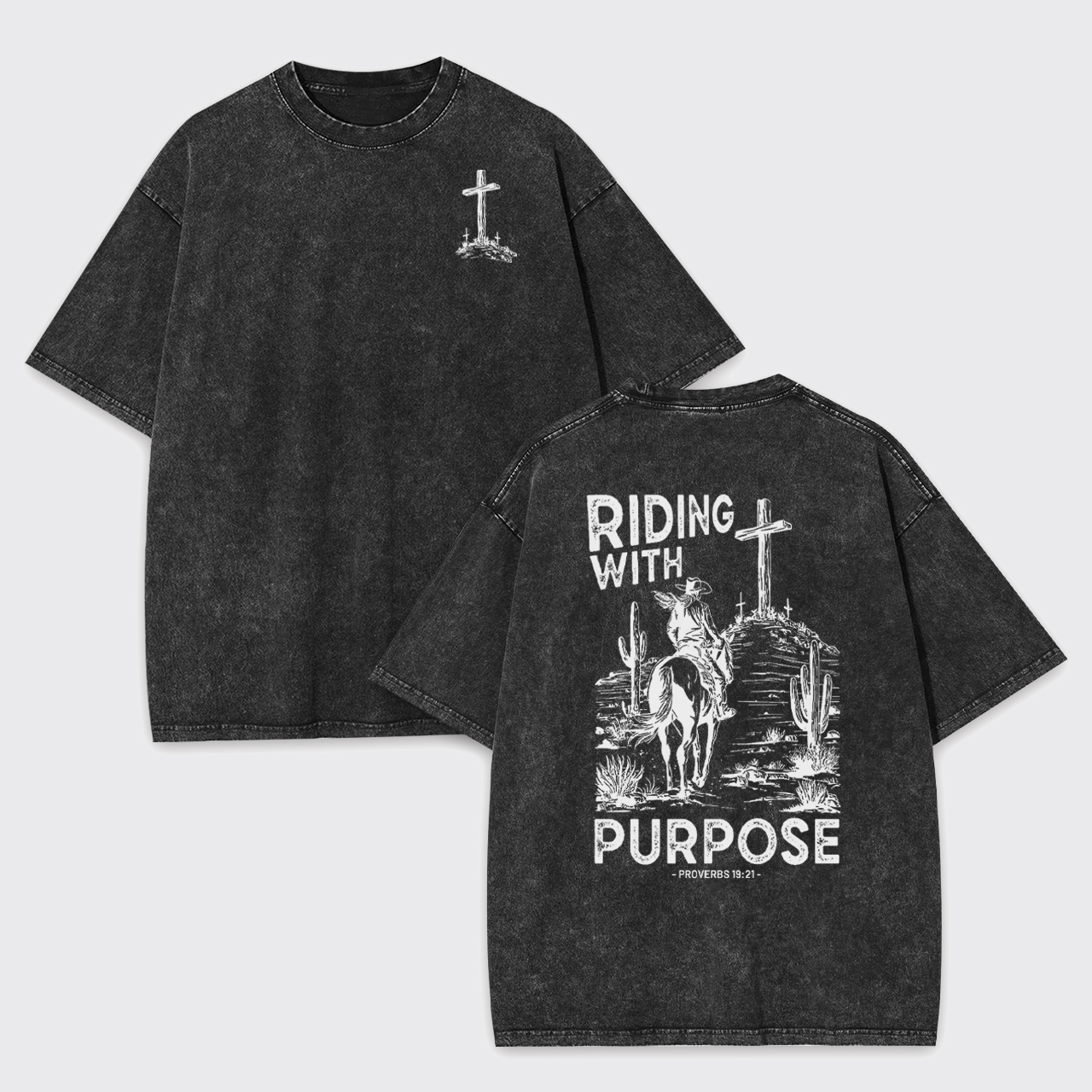 Christian Western Horse Rider Garment-dye Tees