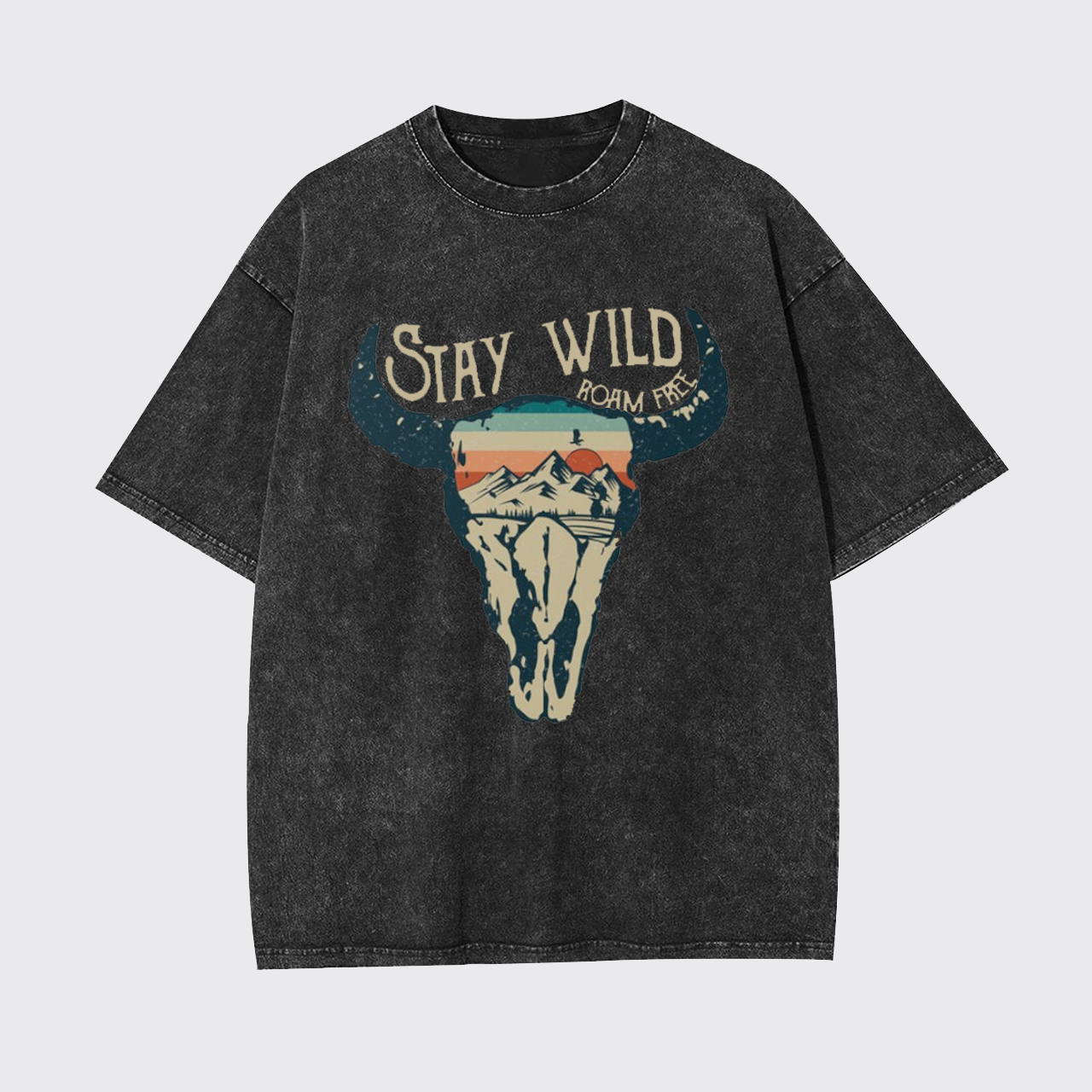 Stay Wild Roam Free Vintage Country Garment-dye Tees