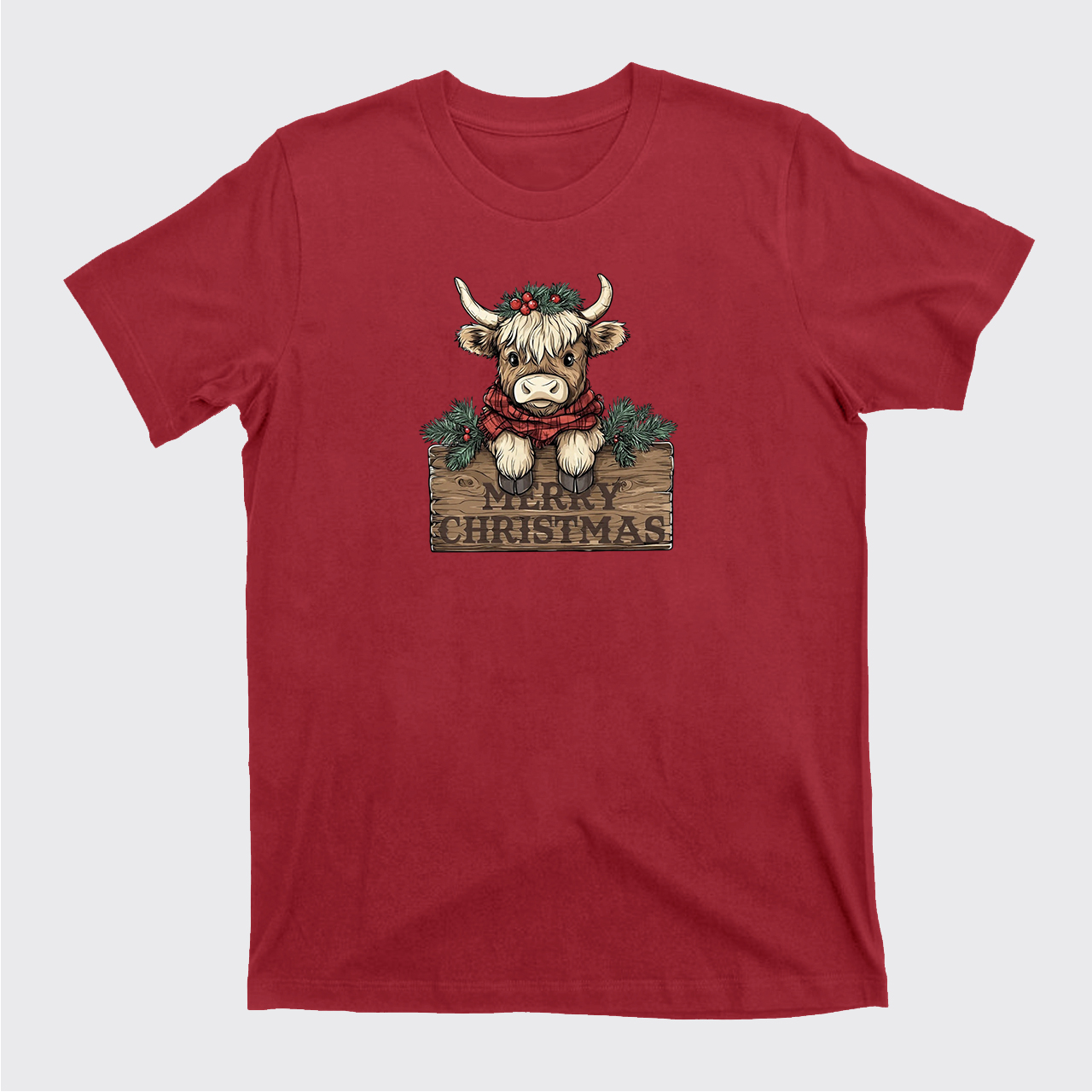 Western Cow Merry Christmas T-Shirts