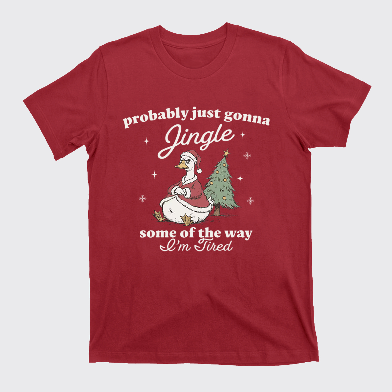 Funny Tired Christmas Goose T-Shirts