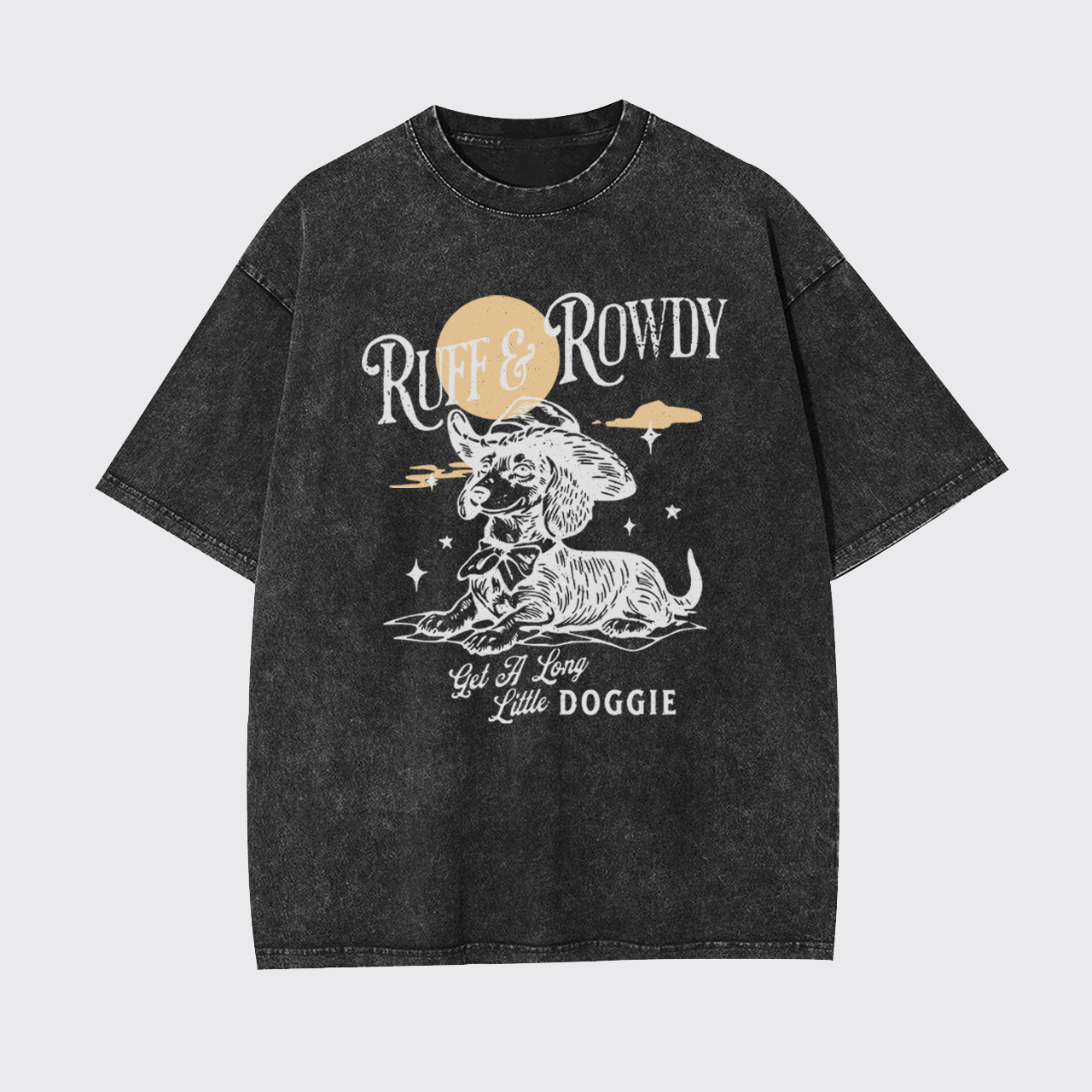 Dachshund Cowboy Get A Long Little Doggie Garment-dye Tees
