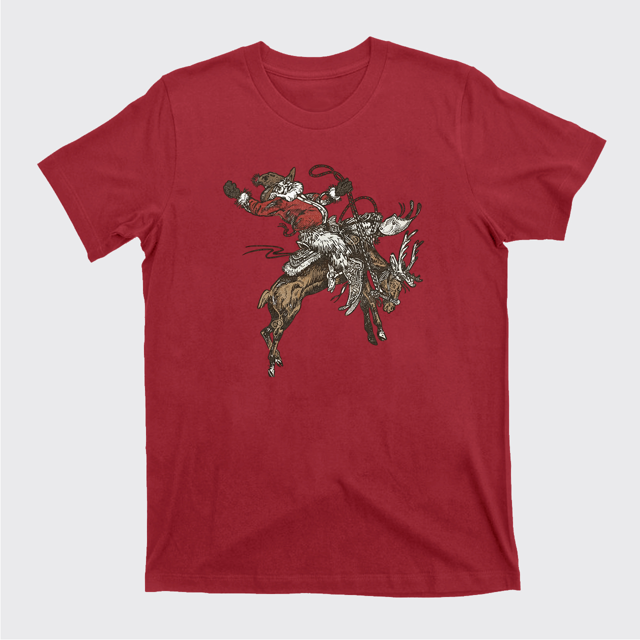 Cowboy Santa Jingle Horse Reindeer T-Shirts