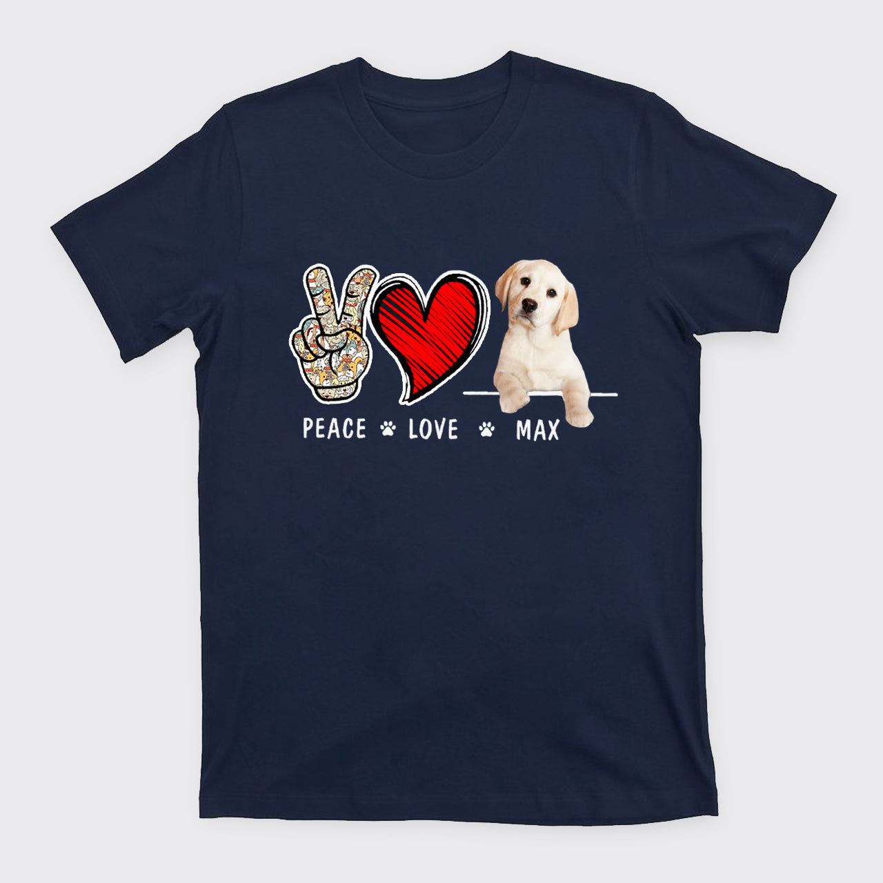 Personalized Peace Love Pet T-Shirts