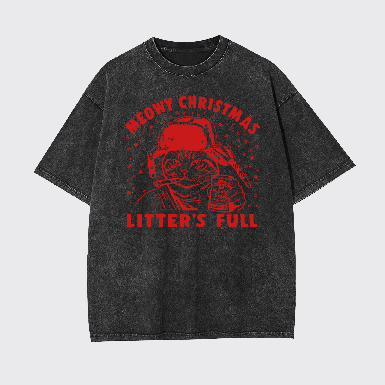 Meowy Christmas Litter's Full Garment-dye Tees