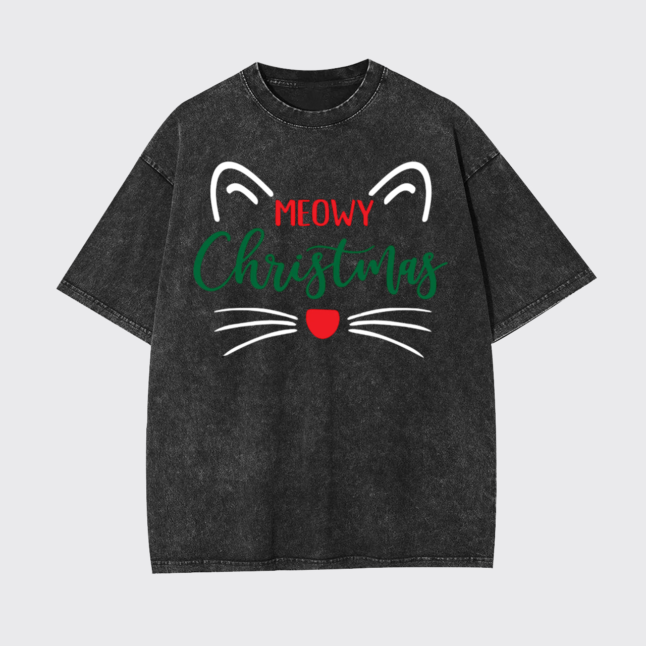 Meowy Christmas Garment-dye Tees