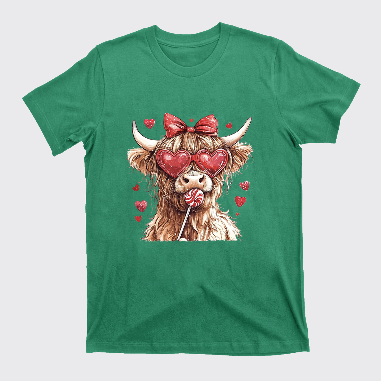 Highland Cow Valentine T-Shirts