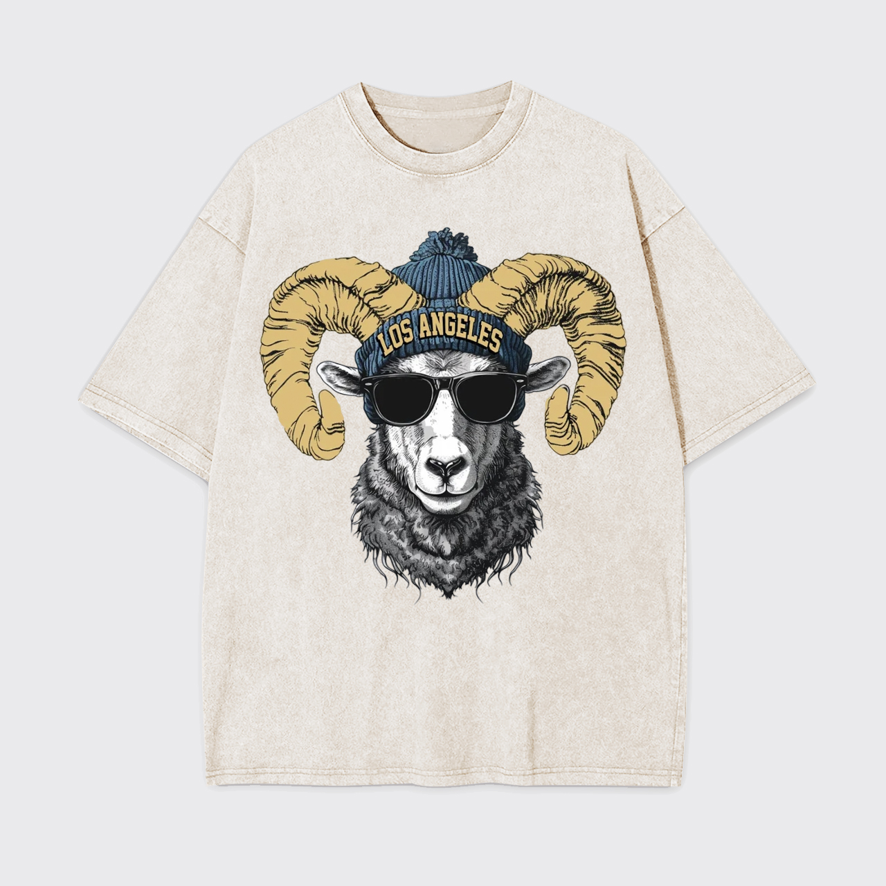 Custom Vintage Mascot Football Garment-dye Tees