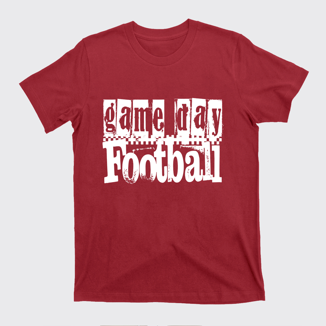 Game Day Football Retro Checkered T-Shirts