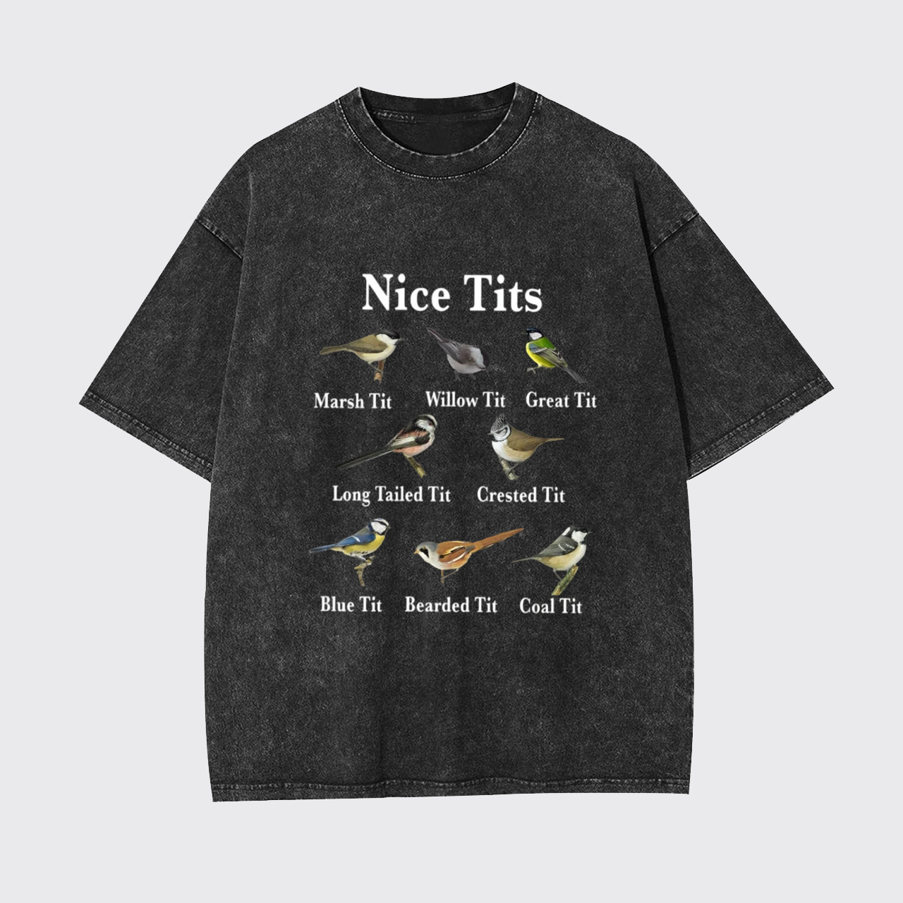Funny Bird Tits Garment-dye Tees