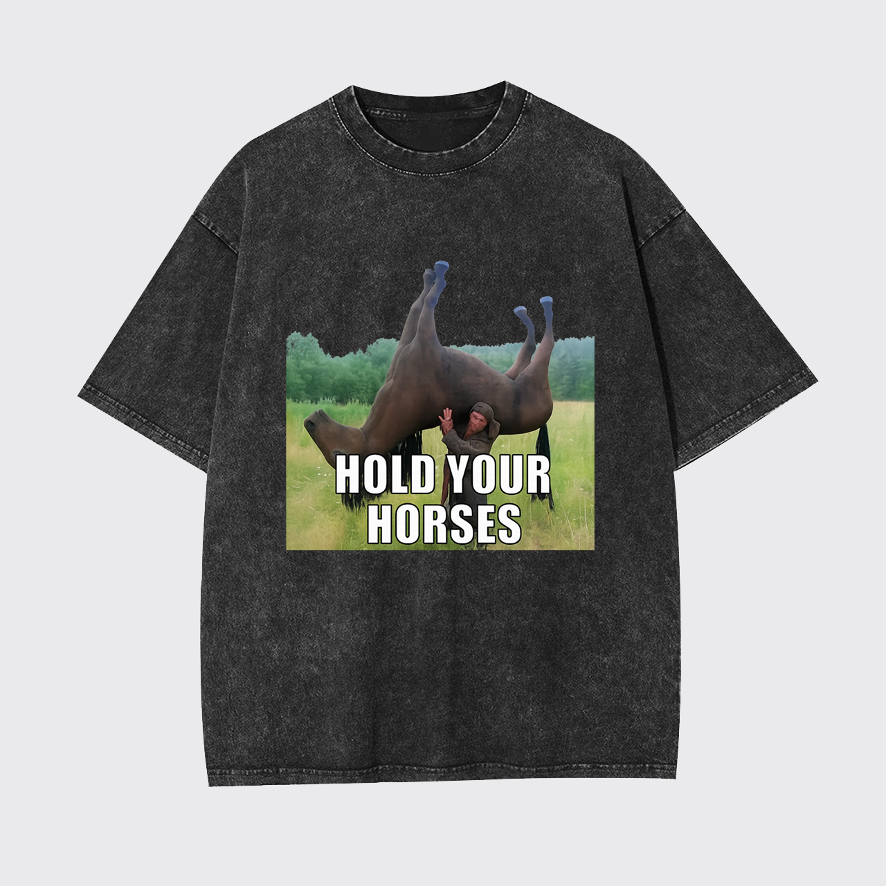 Hold Your Horses Humor Garment-dye Tees