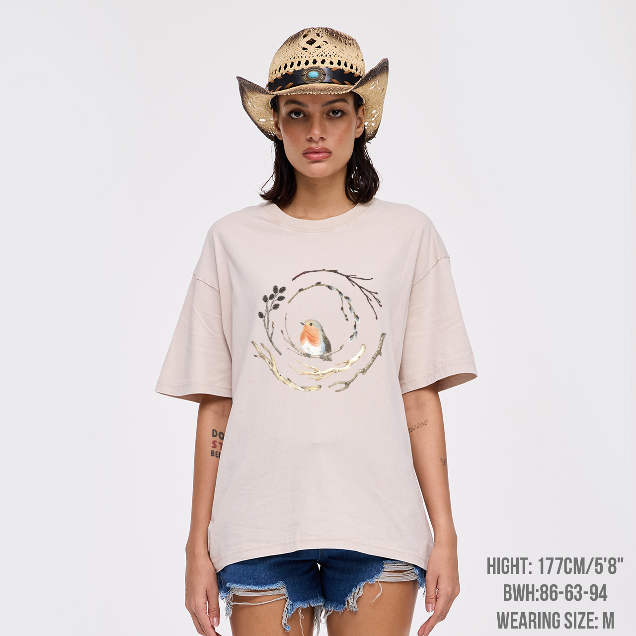 Watercolor Robin Bird Garment-dye Tees