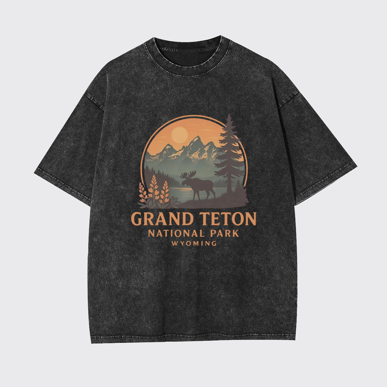 Retro Gand Teton National Park Garment-dye Tees
