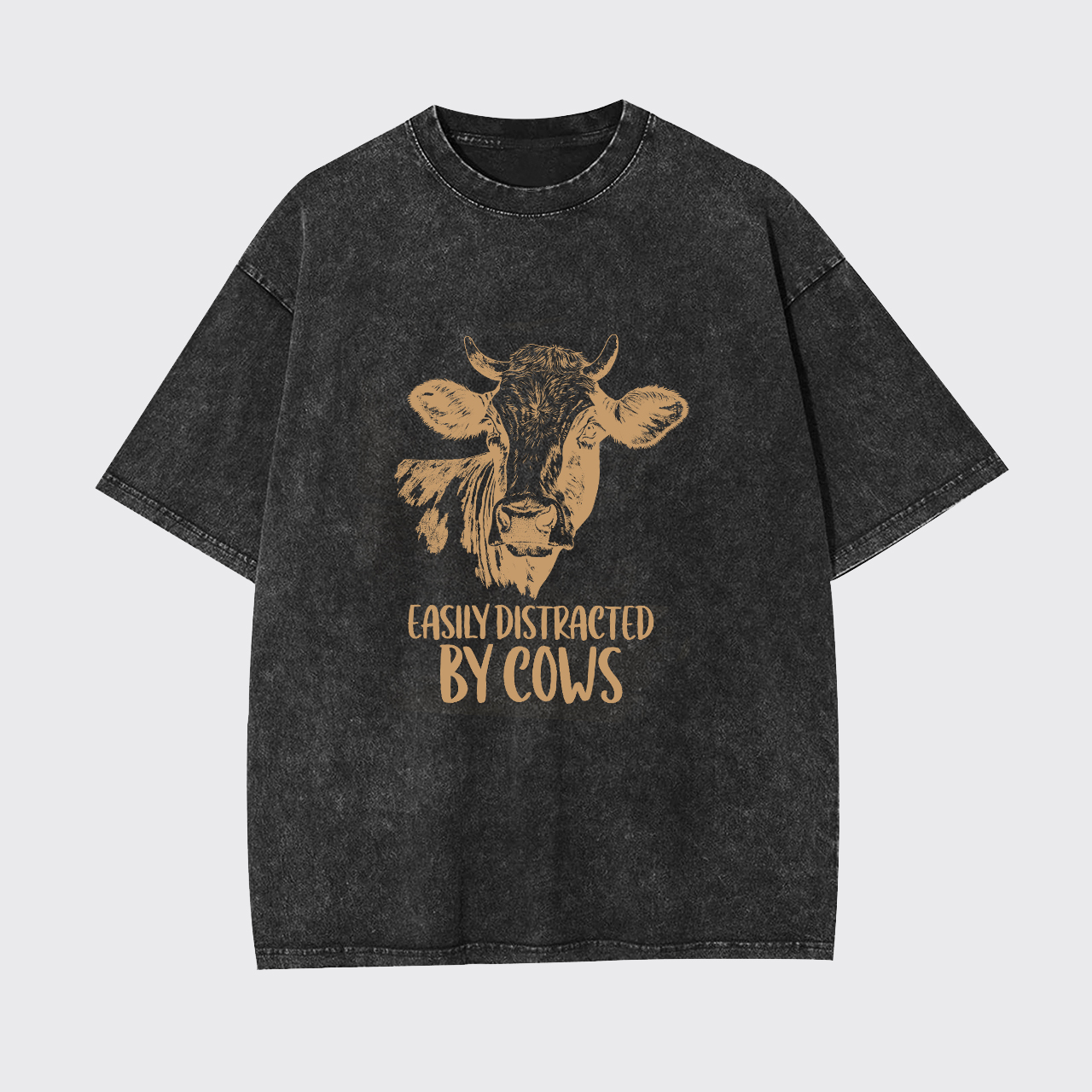Easily Distracted By Cows Garment-dye Tees