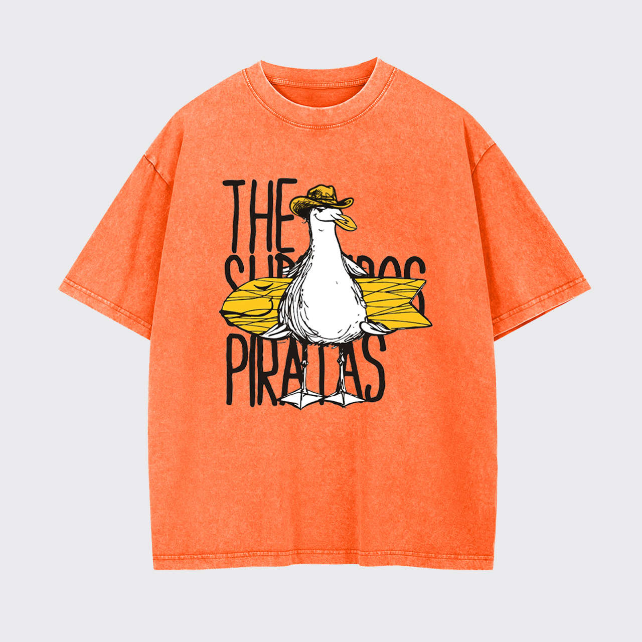 Seagull Pirate Meets Cowboy Garment-dye Tees