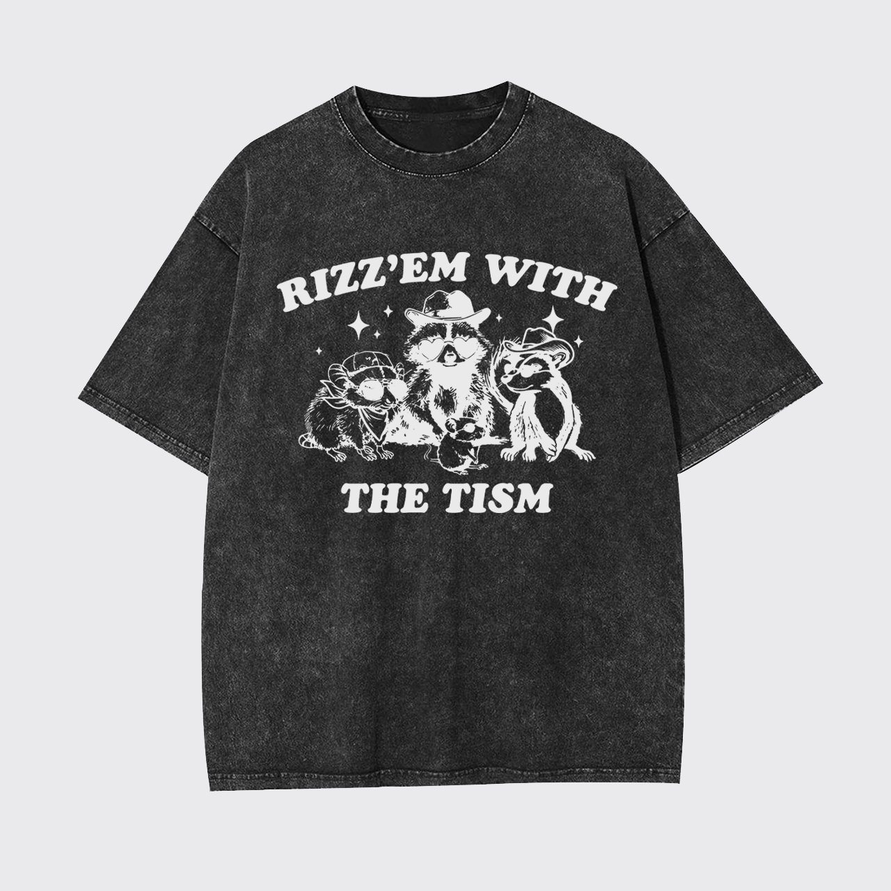 Rizz Em With The Tism Vintage Garment-dye Tees