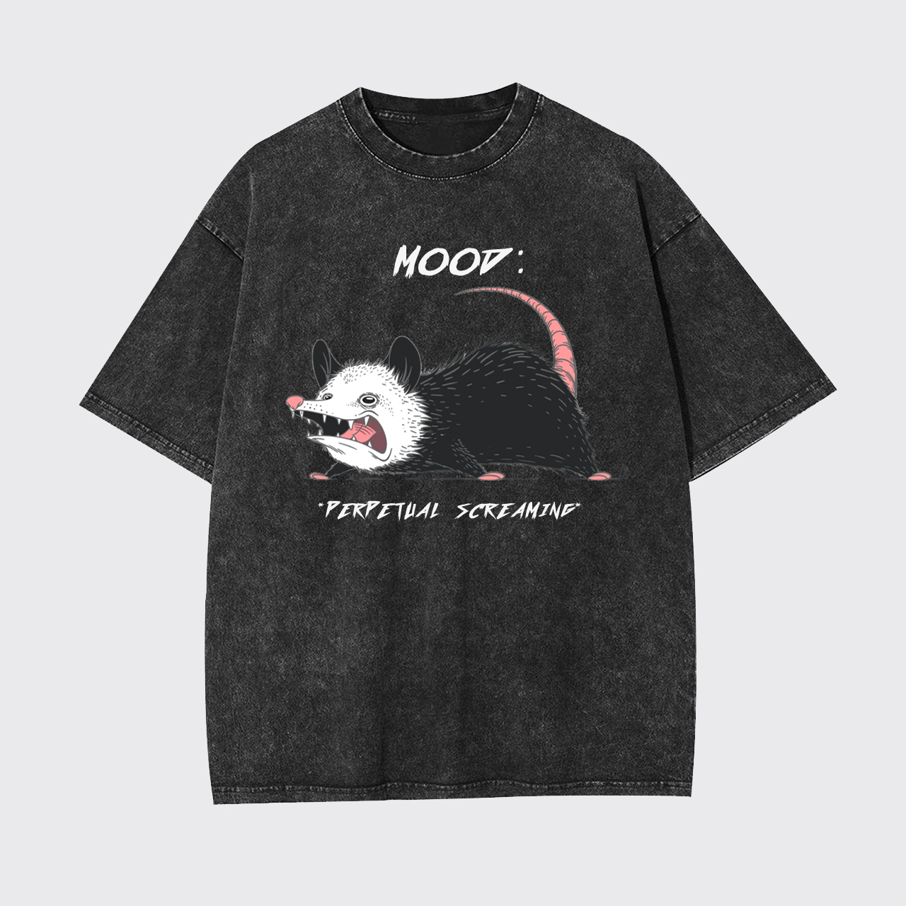 Mood Possum Perpetual Screaming Garment-dye Tees