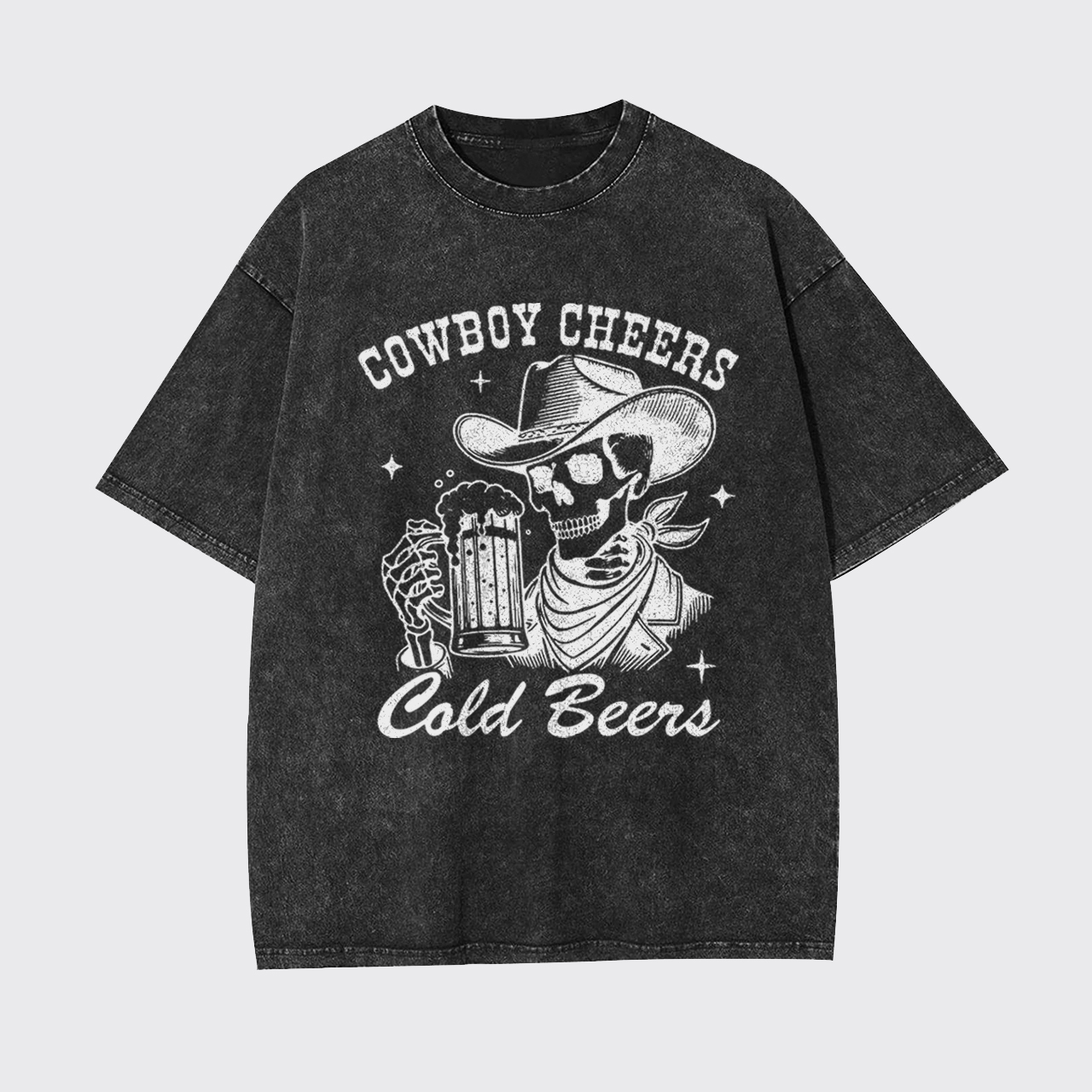 Cowboy Cheers Cold Beers Garment-dye Tees