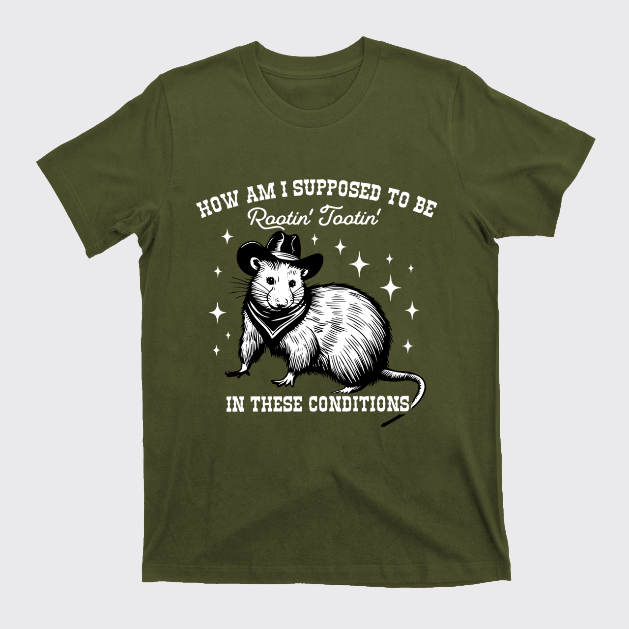 Funny Cowboy Opossum T-Shirts