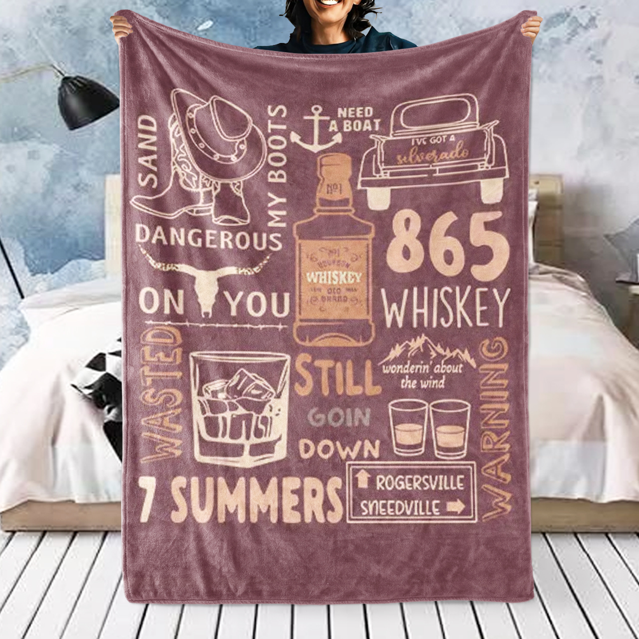 Whiskey 865 Warnning Goin Down Blanket