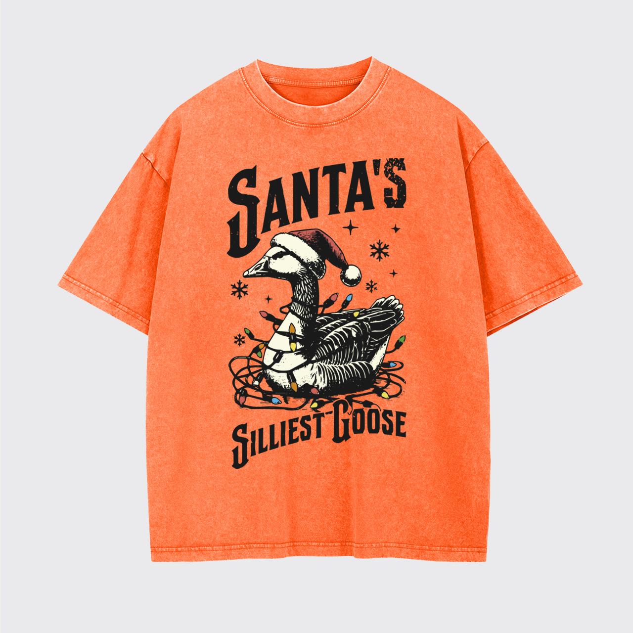 Vintage Santa's Silliest Goose Garment-dye Tees