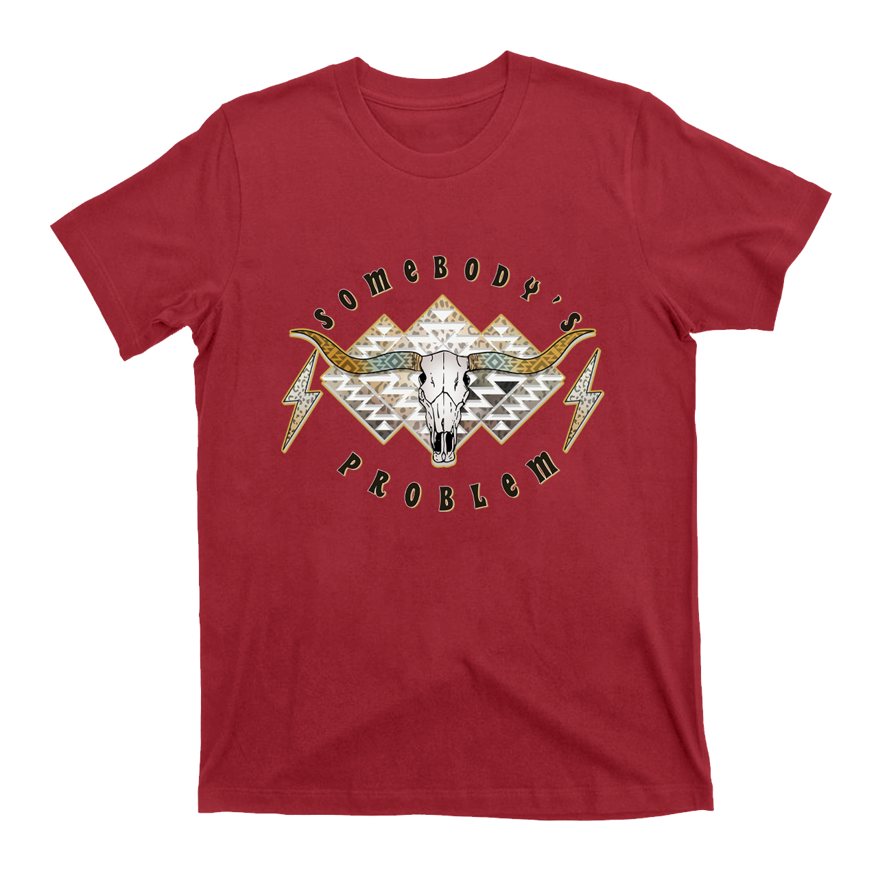 Boho Skull Somebody's Problem T-Shirts