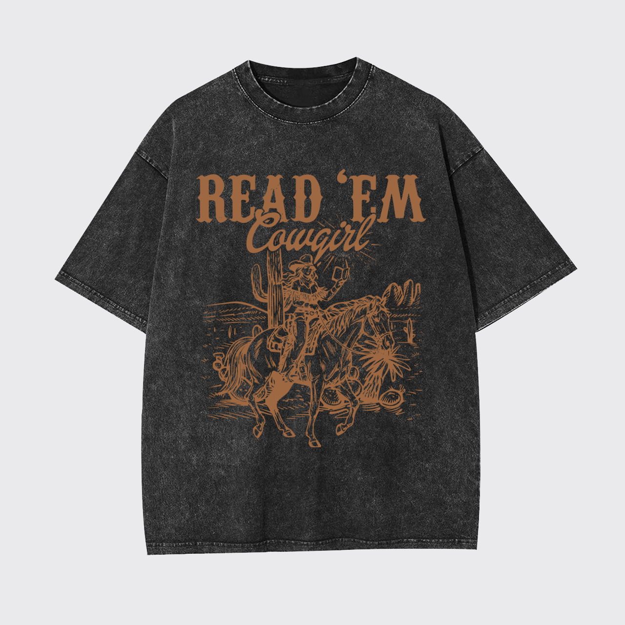 Country Bookish Cowgirl Garment-dye Tees