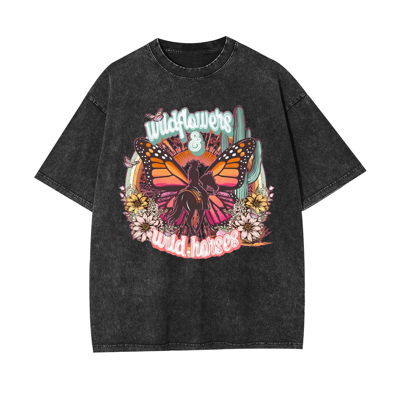 Wild Flowers Wild Horses Garment-dye Tees