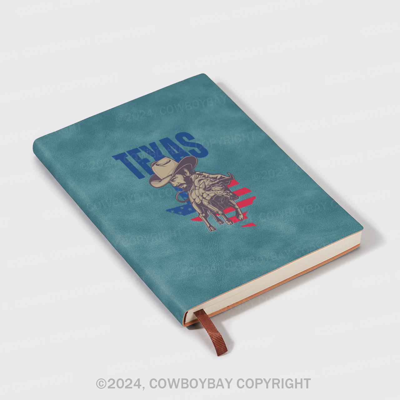 A5 Vintage Sheepbark Notebook-"Texas Cowboy"