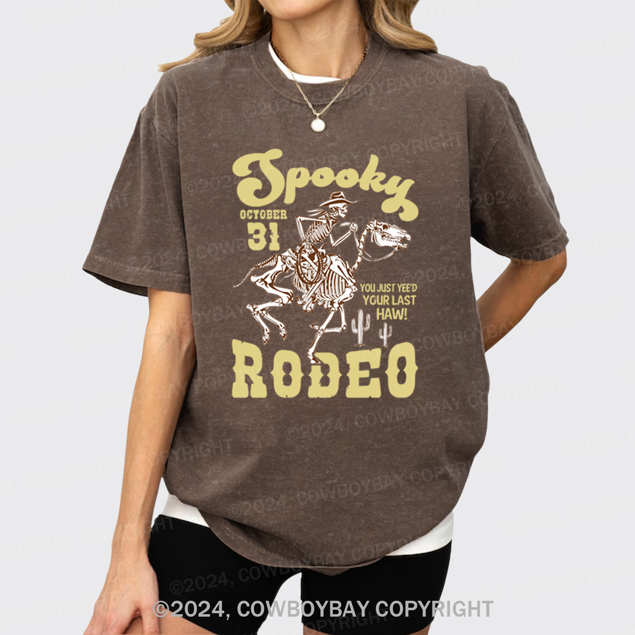 October 31,Spooky Rodeo Garment-dye Tees