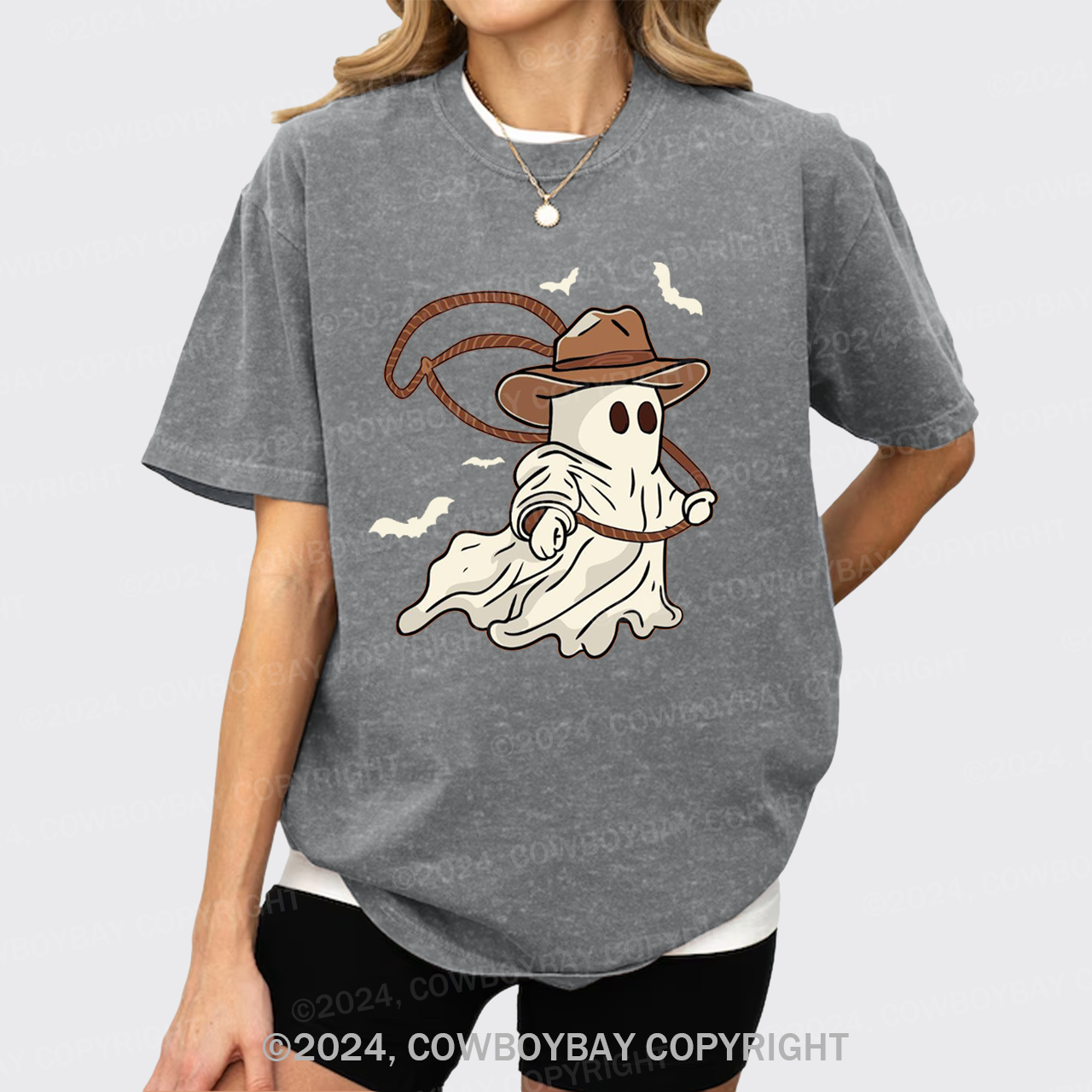 Ghost Cowboy Lasso Garment-dye Tees