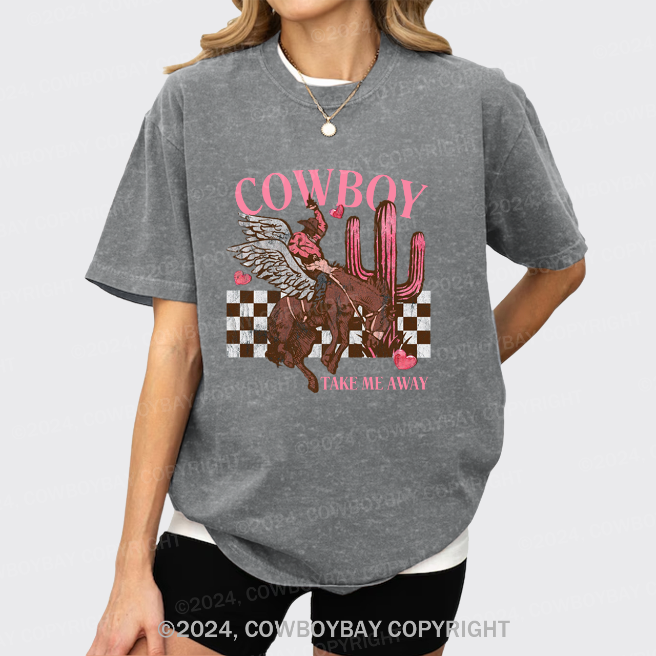 Cowboy Take Me Away Wild West Garment-dye Tees