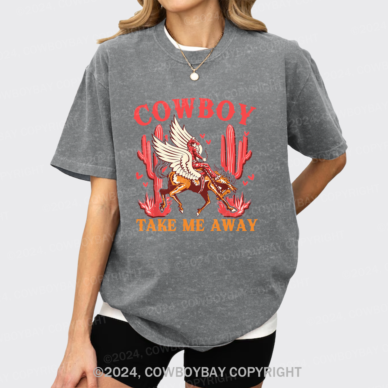 Wild West Cowboy Take Me Away Garment-dye Tees