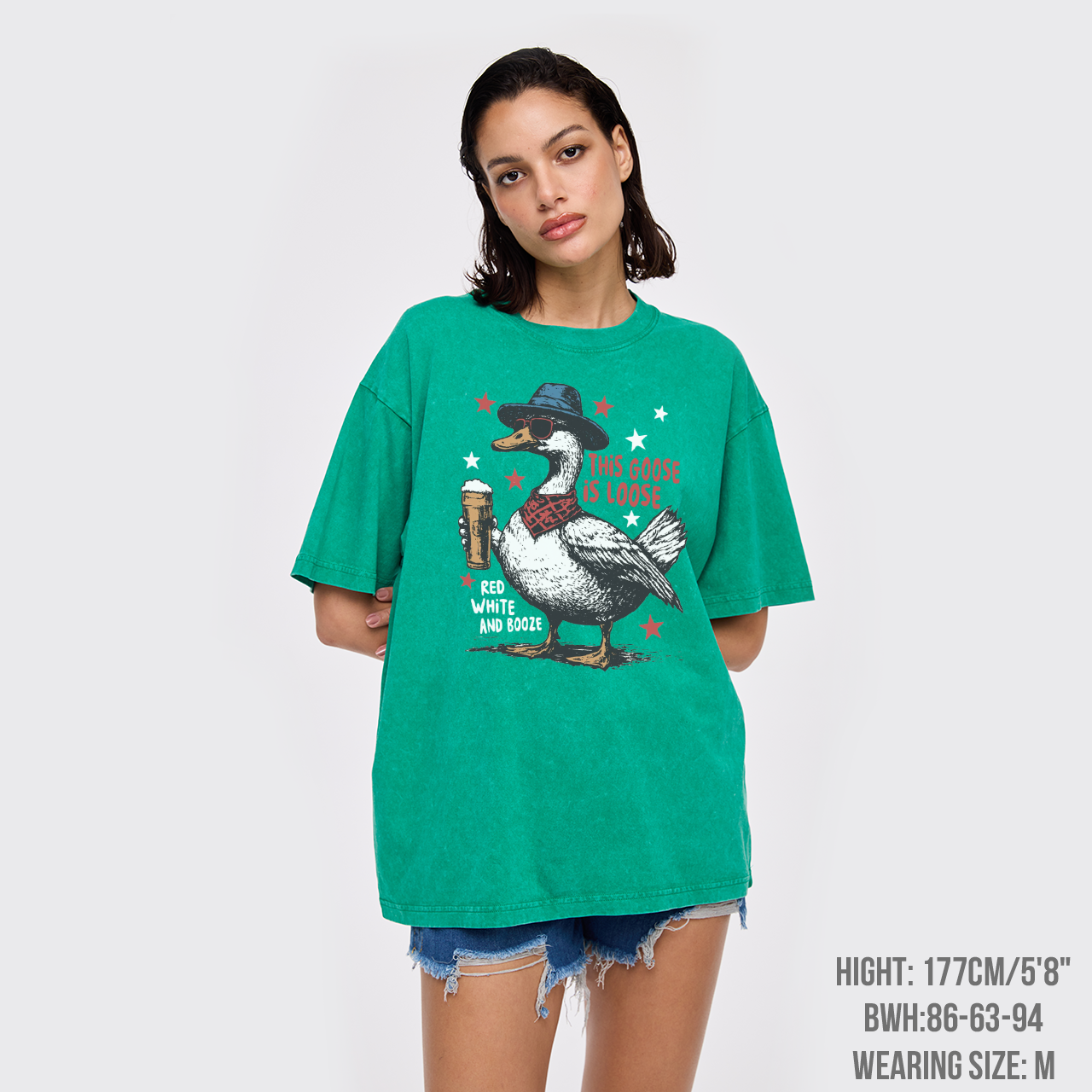 Humorous 4th Of July-This Goose Is Loose Garment-dye Tees