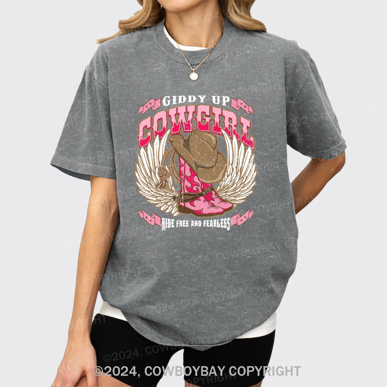 Giddy Up Cowgirl Garment-dye Tees
