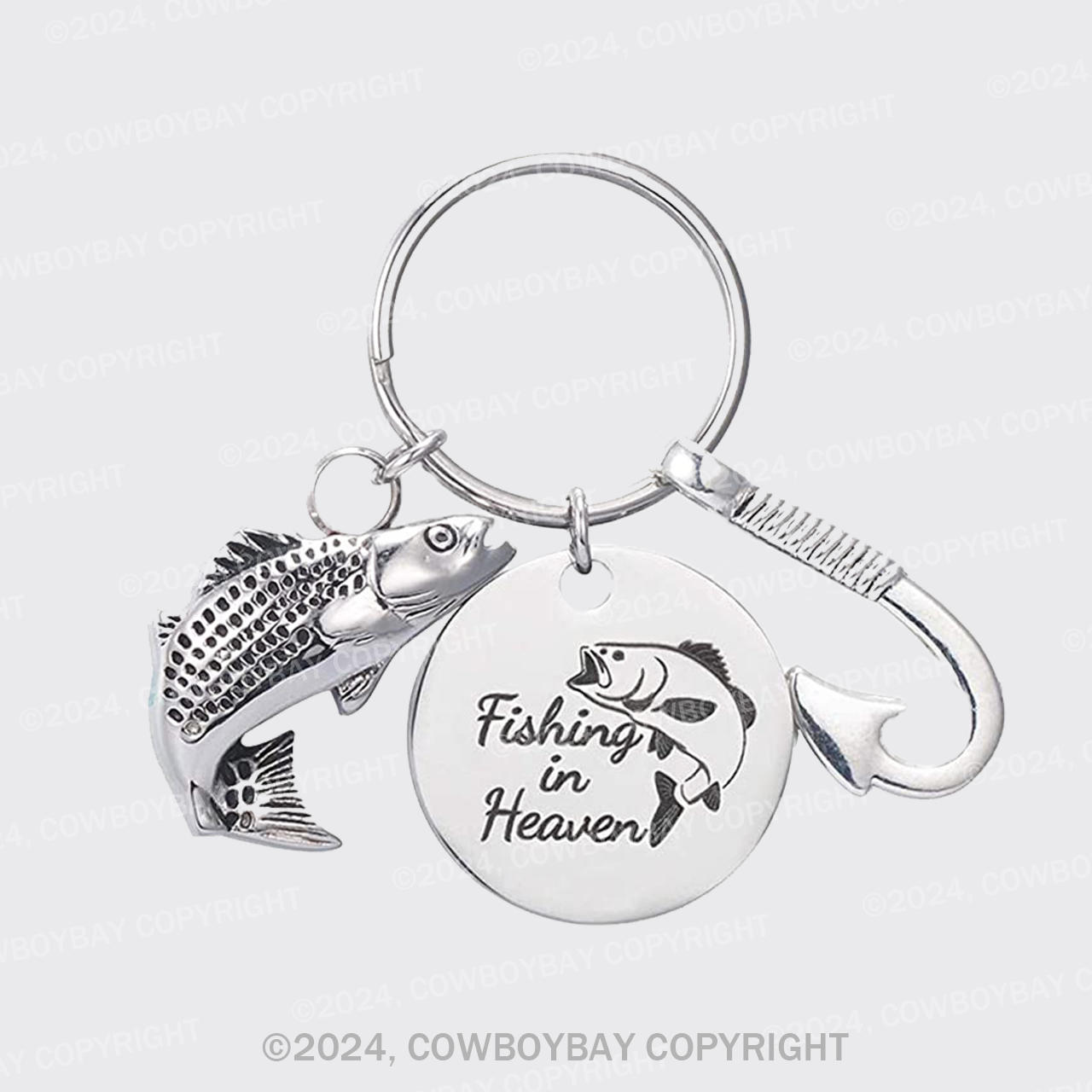 Stainless Steel Fish Animal Pendant Keychain