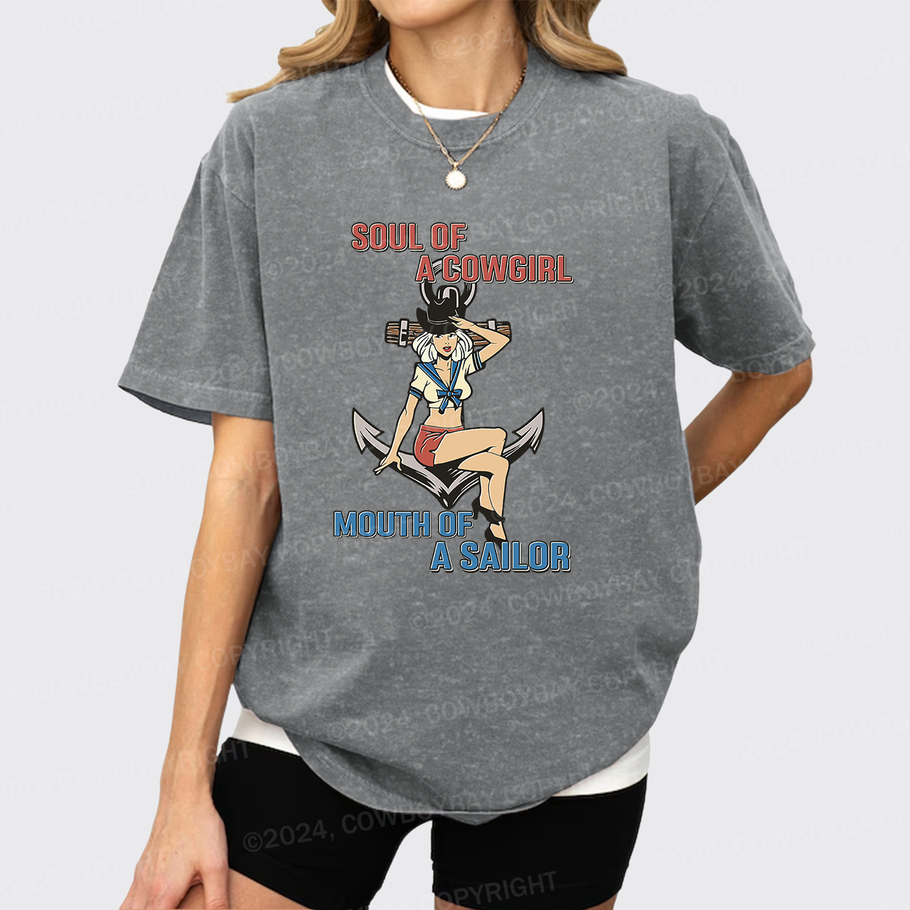 Soul Of A Cowgirl Mouth Of A Sailor Garment-dye Tees