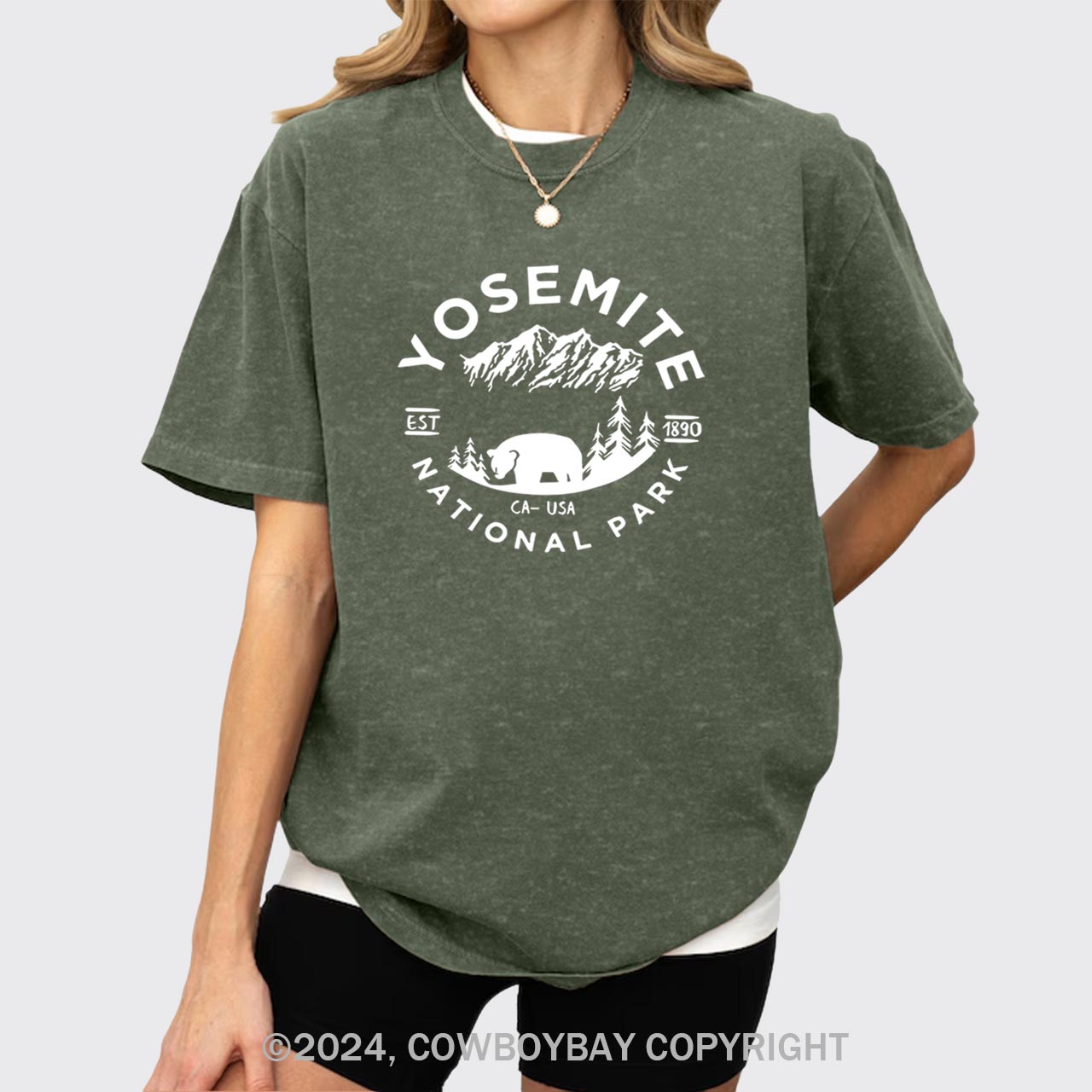 EST.1980 Yosemite National Park Garment-dye Tees