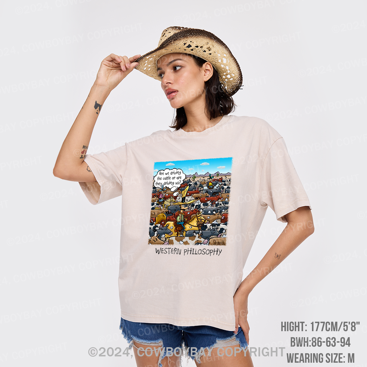 Cowboy Philsophy Garment-dye Tees