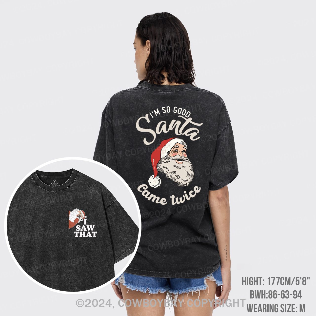 Angry Santa I Saw That Garment-dye Tees