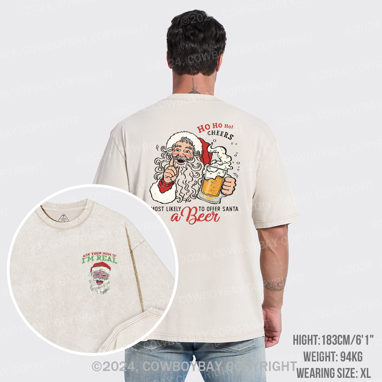 Most Likely To Offer Santa A Beer Garment-dye Tees